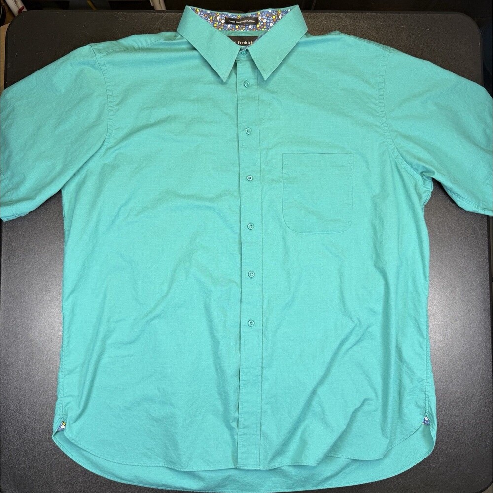 Paul Fredrick Short Sleeve Finest Long Staple Cotton Classic Fit Size XXL Men’s